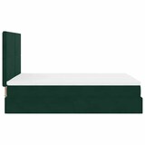 thumbnail of vidaXL Ottoman-Bett mit Matratzen & LEDs Dunkelgrün 140x190 cm Samt