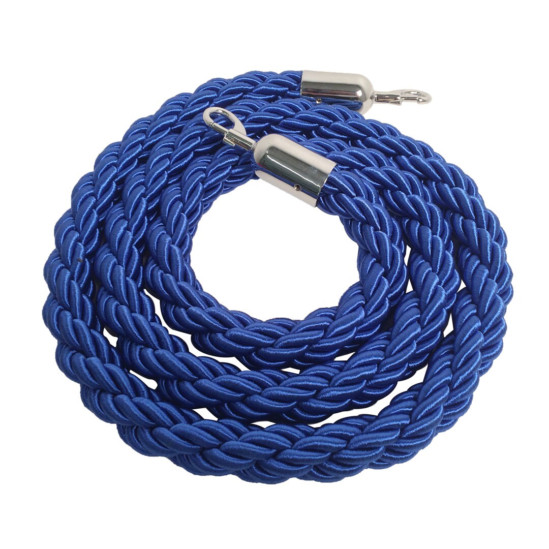 Cordone segnapercorso blu con moschettone Cromo