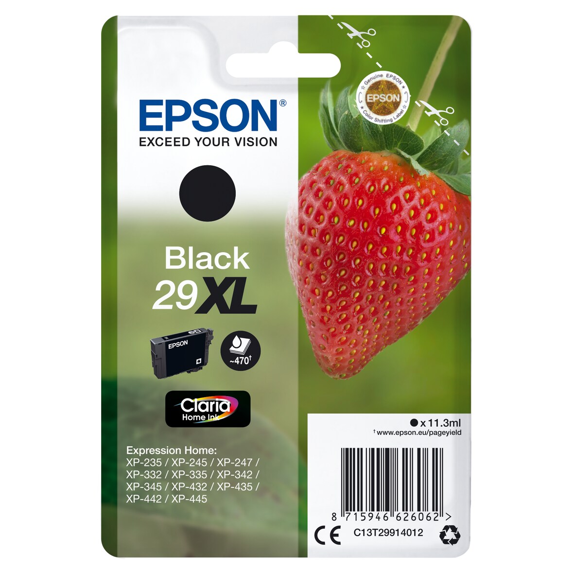 Epson Fragola confezione singola inchiostro nero 29Xl Claria Home