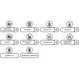 thumbnail of 10x Aufkleber für Rubbermaid Slim Jim Recycling-Station | Englische Sprachversion von PROREGAL