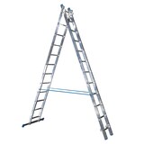 thumbnail of Schiebeleiter 2x10 Stufen Länge 4,5m 273x41cm ALU SZAGATO Schiebeleiter 2 teilig Stufenschiebeleiter Schiebeleiter Alu-Schiebeleiter Mekrzweckleiter