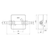 thumbnail of Wasserzähler Unterputz-Einbaukasten UPK, 1/2` AG, 15mm Lötanschluss