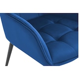 thumbnail of Funda de terciopelo para silla de comedor Ferndale Azul oscuro