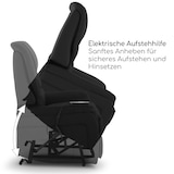thumbnail of Fernsehsessel mit Aufstehhilfe, Relaxsessel mit elektrischer Liegefunktion, 2 Motoren, 120 kg belastbar, Kunstleder, Schwarz, Raburg Jan