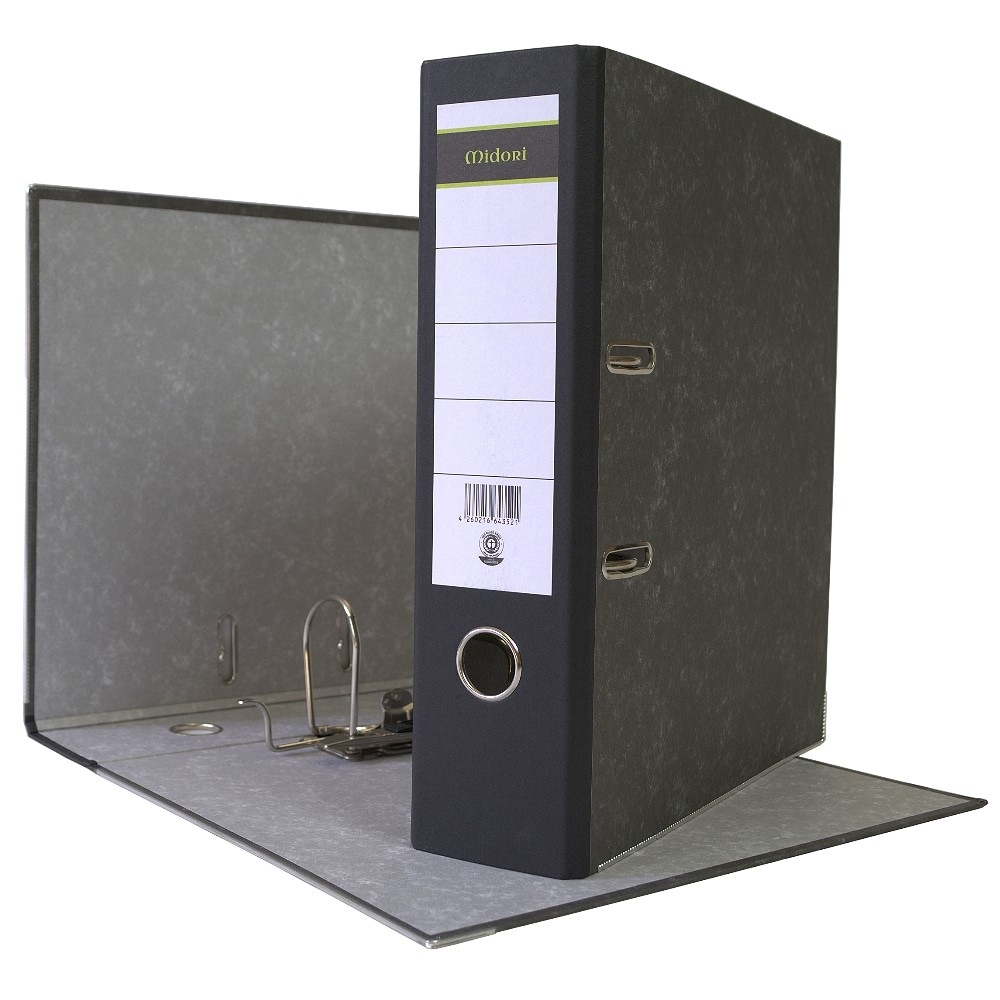 5 x Aktenordner 80mm A4 Breit Wolkenmarmor Schwarz Briefordner Ordner