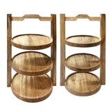 thumbnail of Olympia 3-stufiger Stand Mangoholz für 200mm Teller