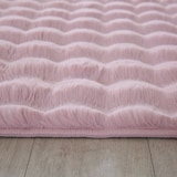 thumbnail of Carpetsale24 Teppich Läufer 80x250 cm Rosa, Flauschiger Kunstfell Teppich in Felloptik mit Bubble-Design, Super Weich, Plüschig für Wohnzimmer