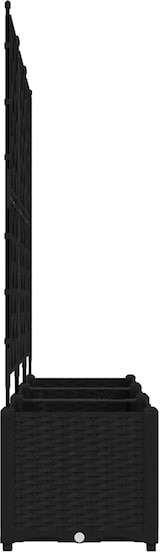 thumbnail of vidaXL Gartenpflanzer mit Gitter 3 pcs Schwarz 120 x 40 x 143 cm PP