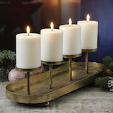 thumbnail of Kerzenständer Advent Kerzenhalter Kerzentablettt Adventskranz gold
