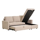 thumbnail of Belfast Schlafsofa Chaise Longue mit Aufbewahrung sandfarben dunkel.