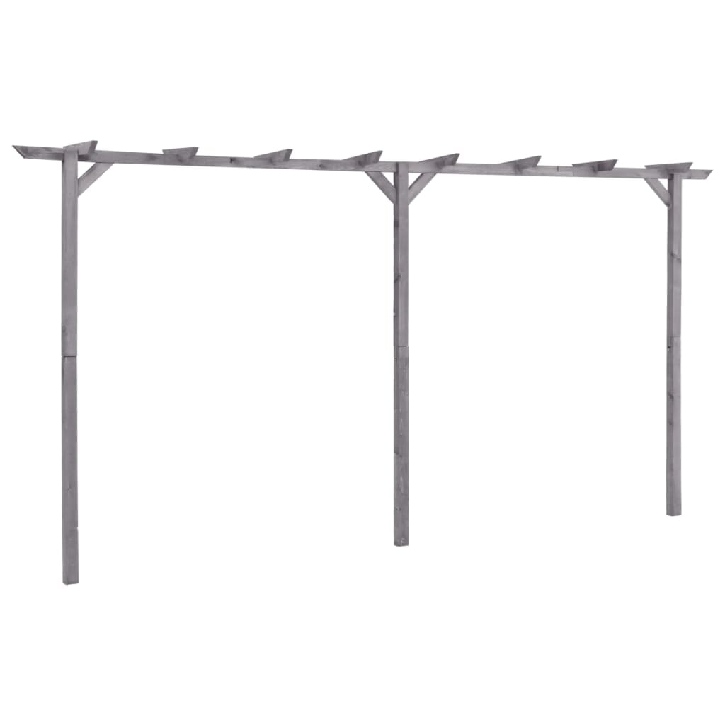 Pergola de jardin Gris 400x40x205 cm Bois de pin imprégné Modèle Atlas Classique