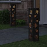 thumbnail of vidaXL Solar LED Weg Licht 2 pcs Schwarz Kalt gewalzter Stahl