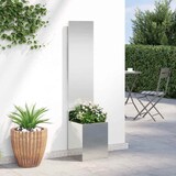 thumbnail of vidaXL Blumentopf mit dekorativem Paneel Silber 32 x 140 cm