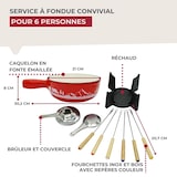 thumbnail of Set à fondue Savoyarde 4 personnes fonte émaillée Fackelmann