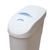 thumbnail of Jofel - Contenedor Sanitario Femenino con Pedal, Deposito de compresas, Tapa Superior Extraible, Trampilla para Depositar las Compresas, 15 L, Blanoc