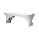 thumbnail of Stehtisch-Husse, Weiß, rechteckig mit Bogenform, 180 cm x 75 cm x 74 cm