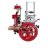 thumbnail of Berkel Volano B2 Rot, Schwungradmaschine – Wunderschöne Aufschnittmaschine + Fassholzbrett Unikat