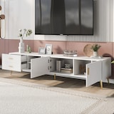 thumbnail of Merax TV-Ständer für 75-Zoll-Fernseher, Lowboards, TV-Boards, TV-Schrank, Entertainment-Center, TV-Konsolentisch weiß