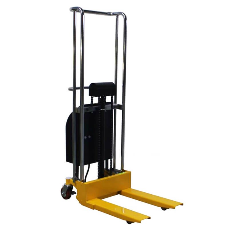 Mini-Stapler semi-elektrisch 400 kg, 1,5 m Hubhöhe, 650 mm Gabellänge