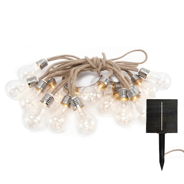 Lumisky Luzes de corda solares FANTASY STAR com 10 LEDs e 8 metros de comprimento Corda Bege