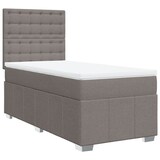 thumbnail of vidaXL Boxspringbett mit Matratze Taupe 100x200 cm Stoff