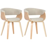thumbnail of Set di 2 sedie da pranzo Bruce in tessuto Natura/crema