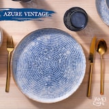 thumbnail of James Cooke Azure Vintage Müsli Schalen 2er-Set Steingut Ø 16 cm blau weiß gestreift