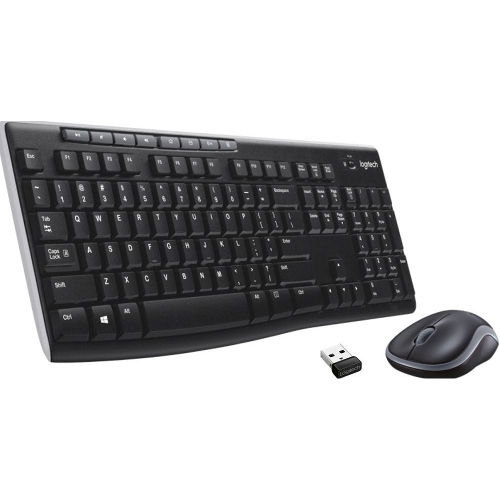 Logitech MK270 Draadloos Toetsenbord en Muis QWERTY - draadloos