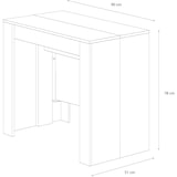 thumbnail of Tavolo Consolle Allungabile 3 Metri 14 Posti Salvaspazio Multiposizione Design Moderno Elegante Consolle Per Casa Ufficio 78 x 51 x 90 cm Grigio