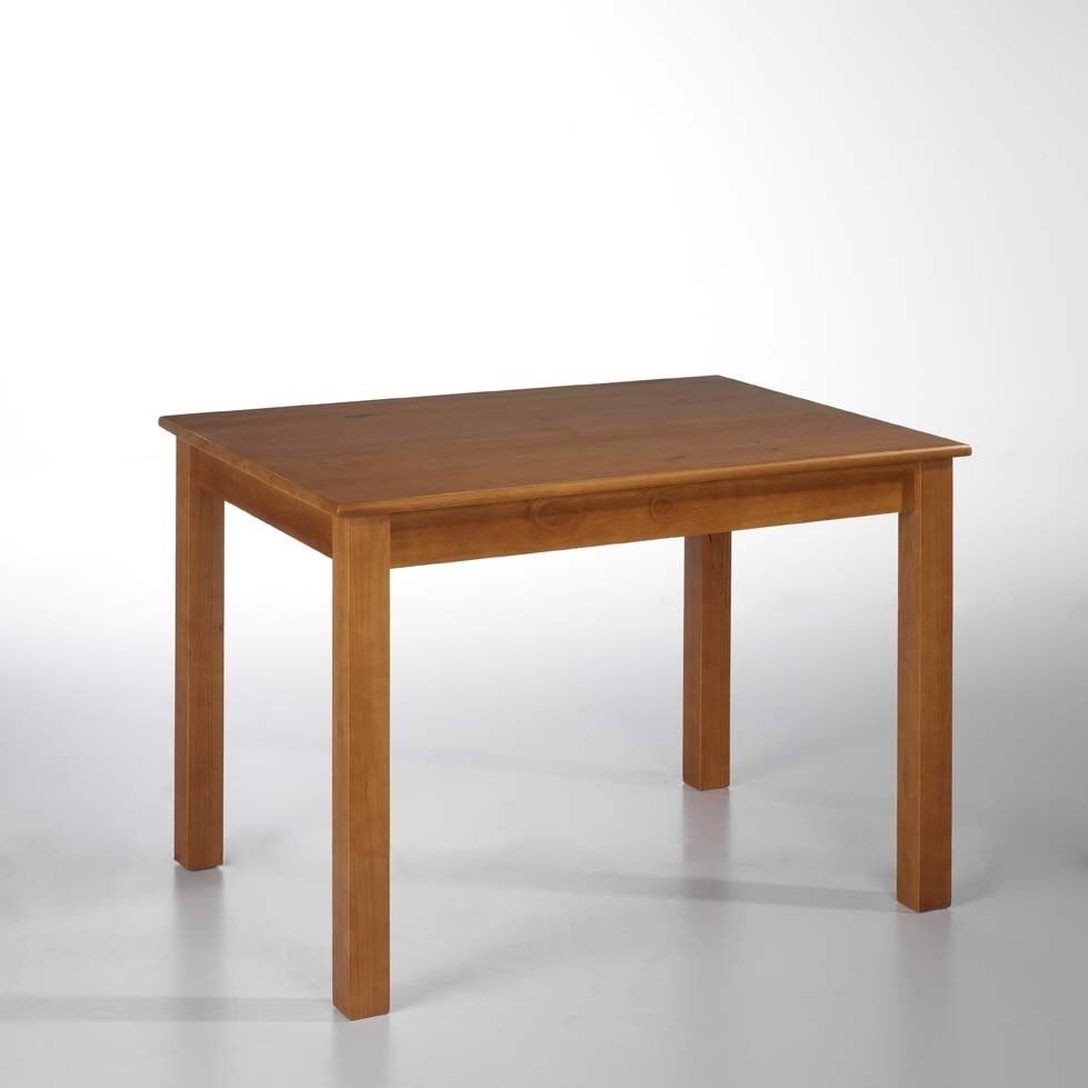 Mesa de comedor , pino macizo, Moblit, serie Kalpe, medidas: (73x120x80) cm ( altoxanchoxfondo), color cerezo