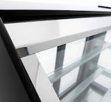 thumbnail of Romux® Kühlvitrine für Konditorei Standgerät 2 Böden Gebogenes Glas Schwarz 300 Liter Umluftkühlung | Professionelle Vitrinen