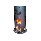 thumbnail of Feuersäule 80cm mit Feuerrost und Schürhaken Feuertonne Feuerkorb Ascherost : 80 cm