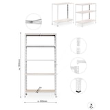 thumbnail of Etagère 5 plateaux bois /métal 60x90xH180 cm 265 kg/plateau