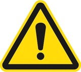 thumbnail of Schild Allgemeines Warnzeichen ISO 7010, Kunststoff, 200 mm SL