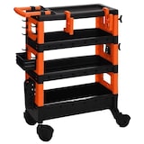 thumbnail of WellHome - Carrinho de transporte 68x35x87,5cm em preto e laranja