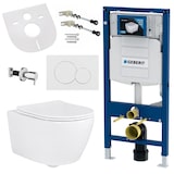 thumbnail of Geberit Hänge Wand Dusch WC Spülrandlos Toilette Taharet/Bidet Ventil Vorwandelement Set