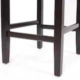 thumbnail of Lote de 2 taburetes de bar Silla de bar M37 imitación cuero ~ negro, pies oscuros
