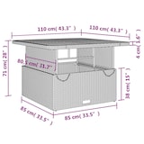 thumbnail of vidaXL 4-tlg. Garten-Essgruppe mit Kissen Schwarz Poly Rattan