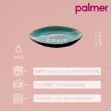 thumbnail of Palmer Bord Lotus 20.5 cm Turquoise Zwart Stoneware 6 stuks