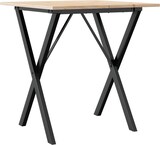 thumbnail of Décoshop26 - Esstisch im Industriedesign 70 x 70 x 75 cm massives Kiefernholz und Stahl DEC036814