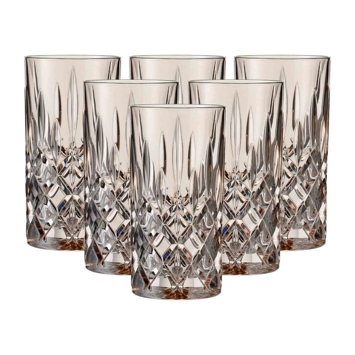 Nachtmann Noblesse Colors Longdrinkglas 395 ml 6er Set - Taupe