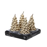 thumbnail of 4 Teelichter Kerzen Paraffin 7cm Tannenbaum Form Tischkerzen Adventskerzen Dekokerzen Teelicht Weihnachten Tischdeko Weihnachtsdeko Gold