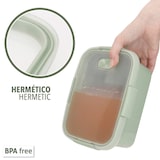 thumbnail of Curver Pack 6 recipientes herméticos 20x15x9 cm (1,2L) com tabuleiro e talheres