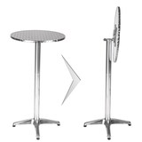 thumbnail of tectake Aluminium bistrotafel Ø 60 cm, opvouwbaar en in hoogte verstelbaar  Grijs