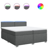 thumbnail of vidaXL Boxspringbett mit Matratze Dunkelgrau 200x200 cm Stoff