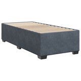 thumbnail of vidaXL Boxspringbett mit Matratze Dunkelgrau 90x200 cm Samt