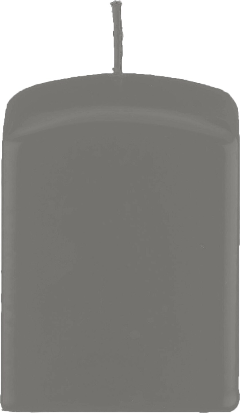 Quader Kerzen, Block Kerzen, quadratische Kerzen Grau 25 x Ø 6/6 cm, 4 Stück
