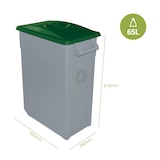 thumbnail of Geschlossener Zeus-Abfallbehälter 65 Liter. Farbe Grün.