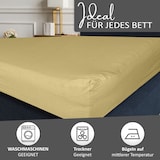thumbnail of Spannbettlaken Jersey 100% Baumwolle 120-130x200 cm Beige 2er Pack