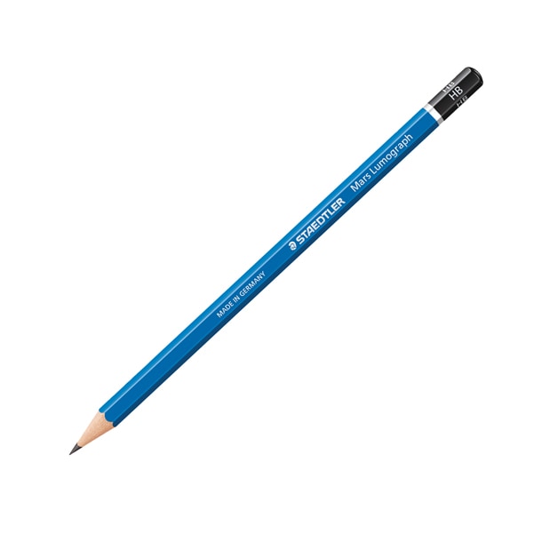 STAEDTLER Bleistift Mars Lumograph 100-HB 17,5cm HB Schaft blau